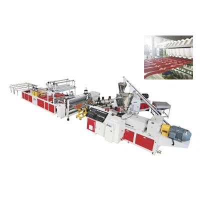 ASA PVC UPVC Linie de extrudare a mașinii pentru acoperișuri ondulate
